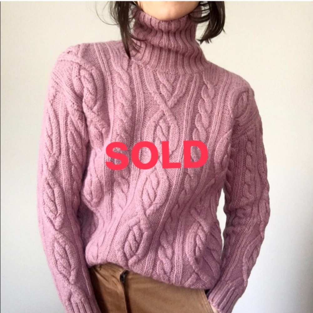 100% wool chunky turtleneck sweater - Picture 1 of 15